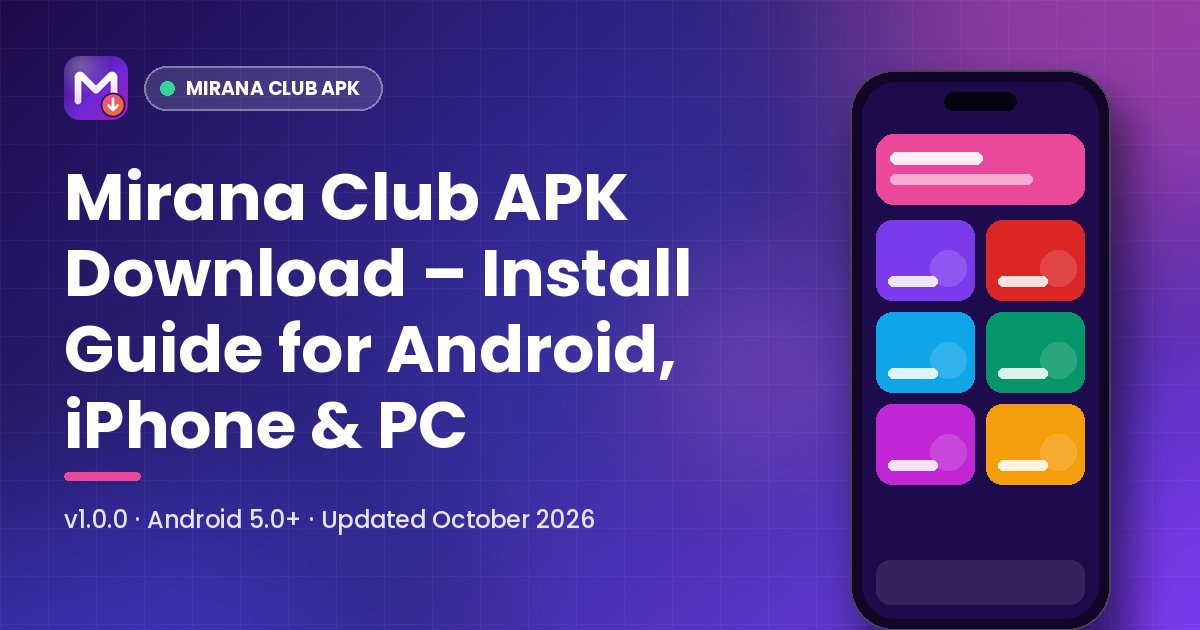 Mirana Club APK Download – Install Guide for Android, iPhone & PC