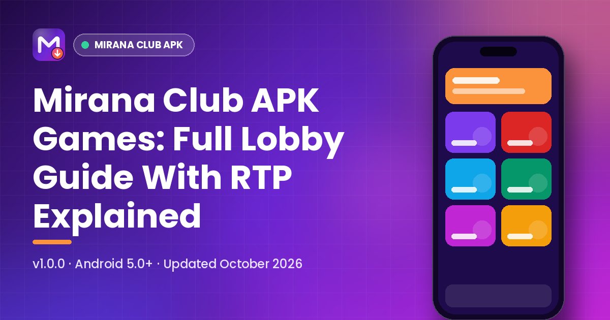 Mirana Club APK Games: Full Lobby Guide With RTP Explained